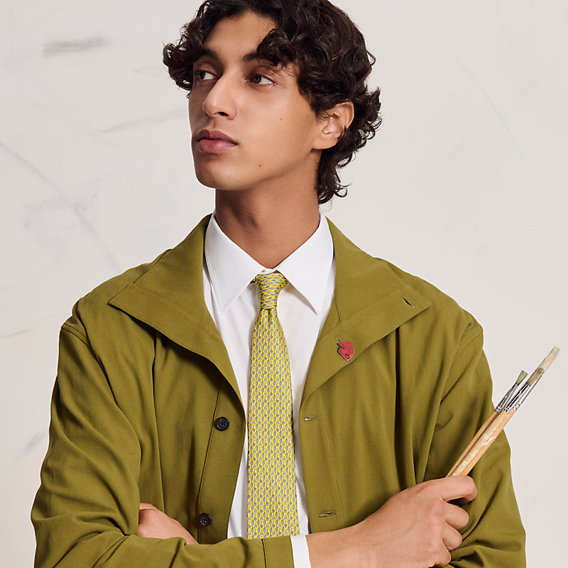 Hungry Shark tie - Yellow | Hermès Canada
